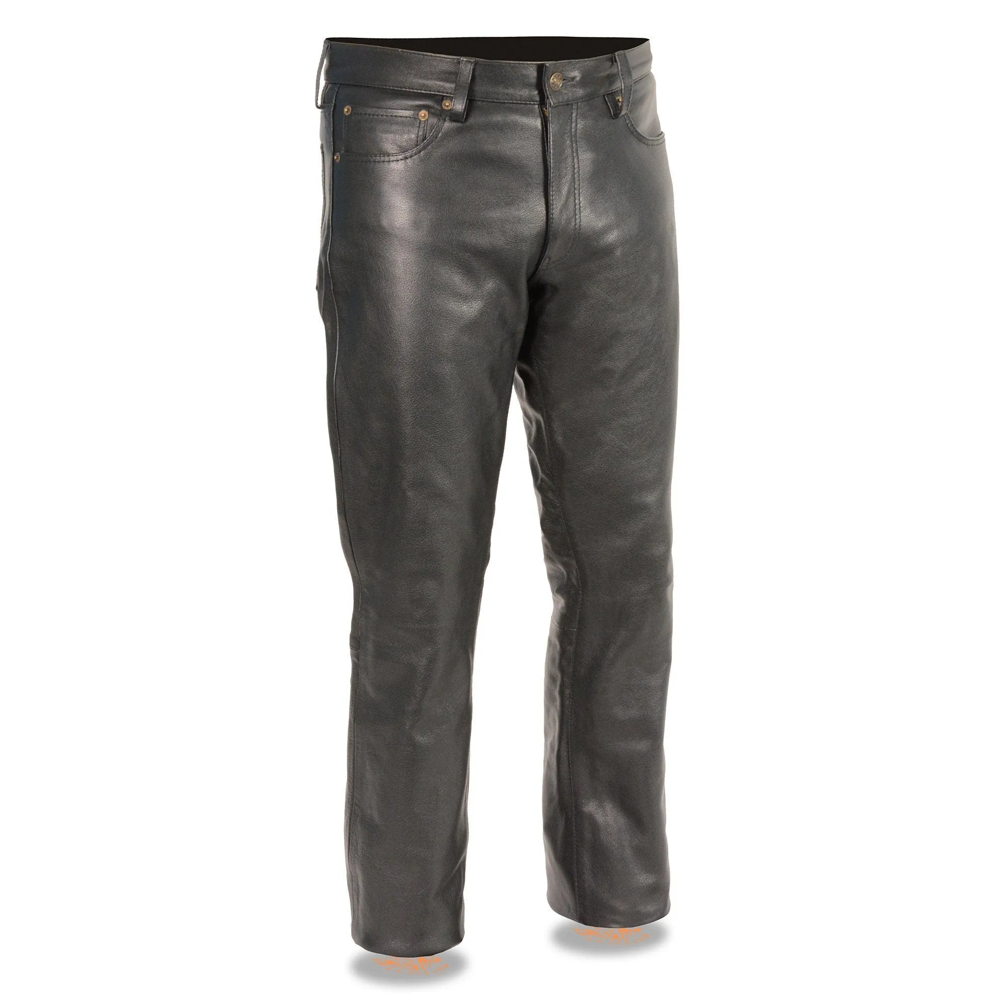 Milwaukee Leather-LKM5790-Men's  Black Classic 5 Pocket Leather Pants