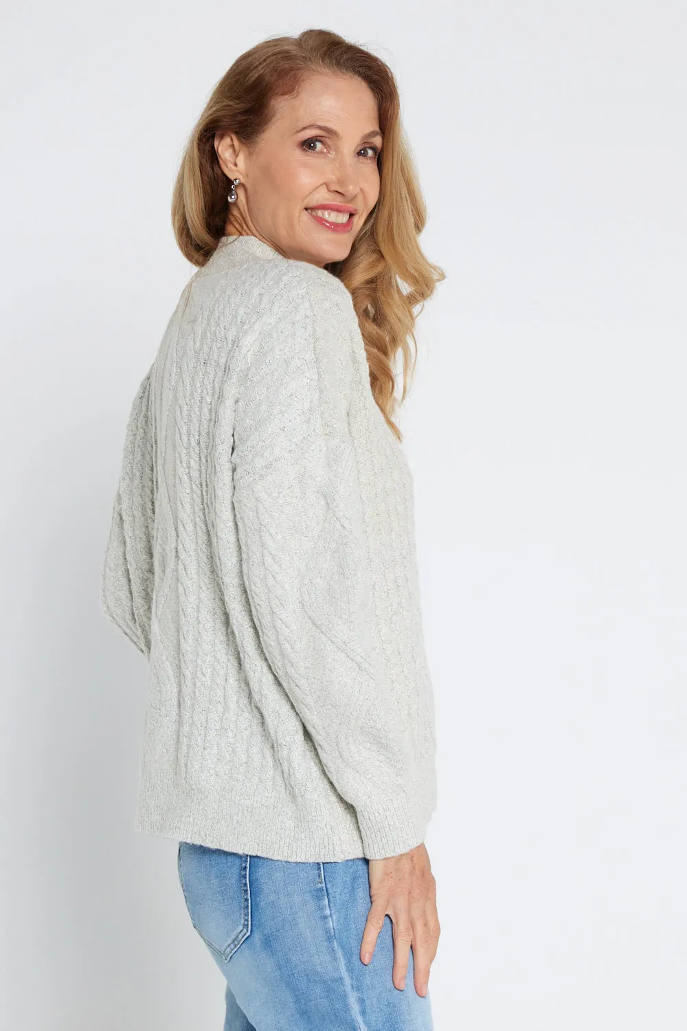 Miranda Cable Knit Jumper - Stone