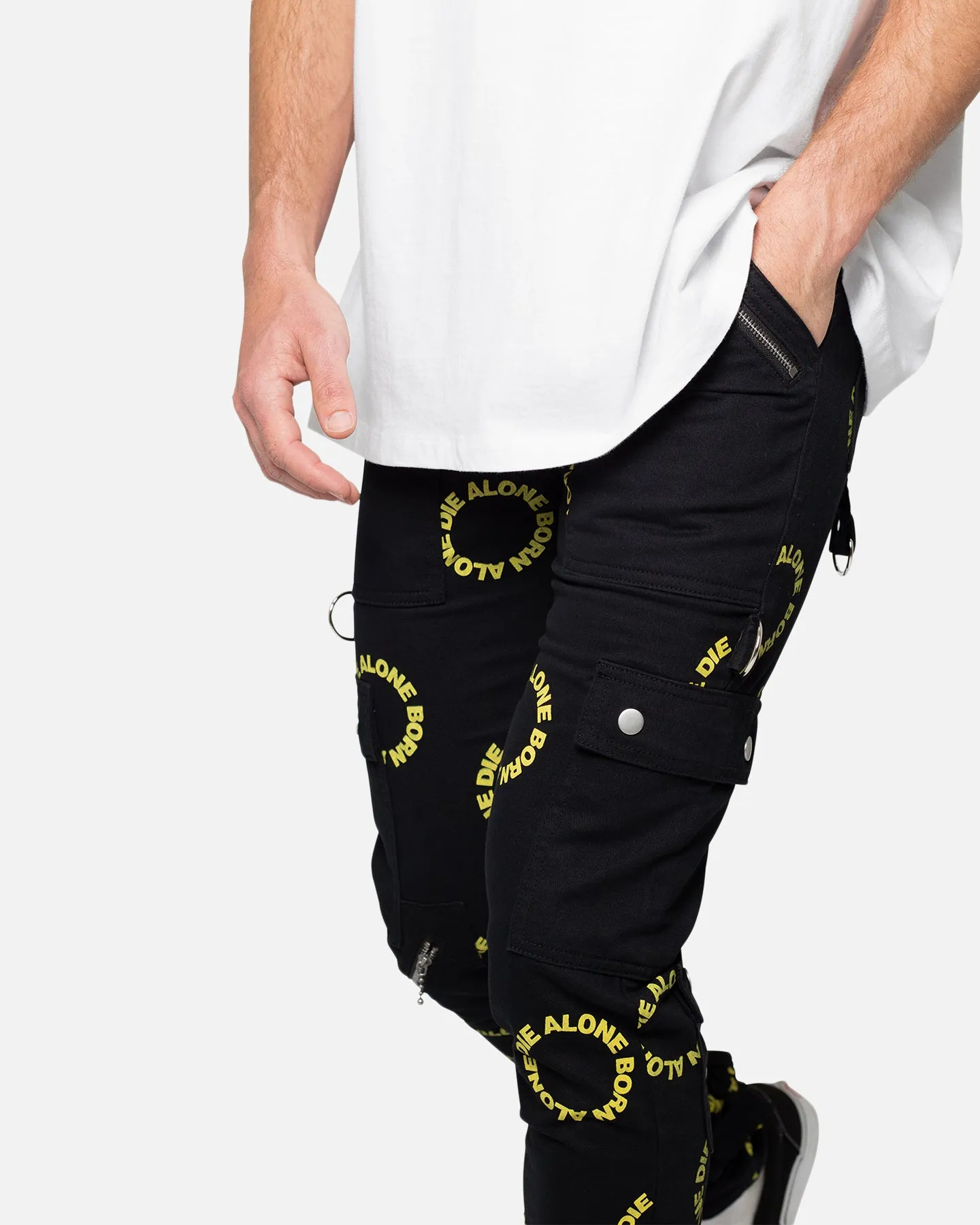 MNML M564 Punk Cargo Pants Black/Yellow