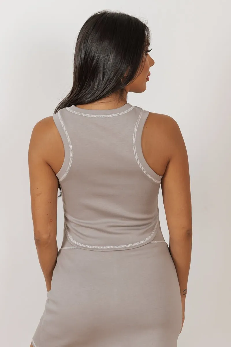 MUSE Grey Scuba Tank Top - FINAL SALE