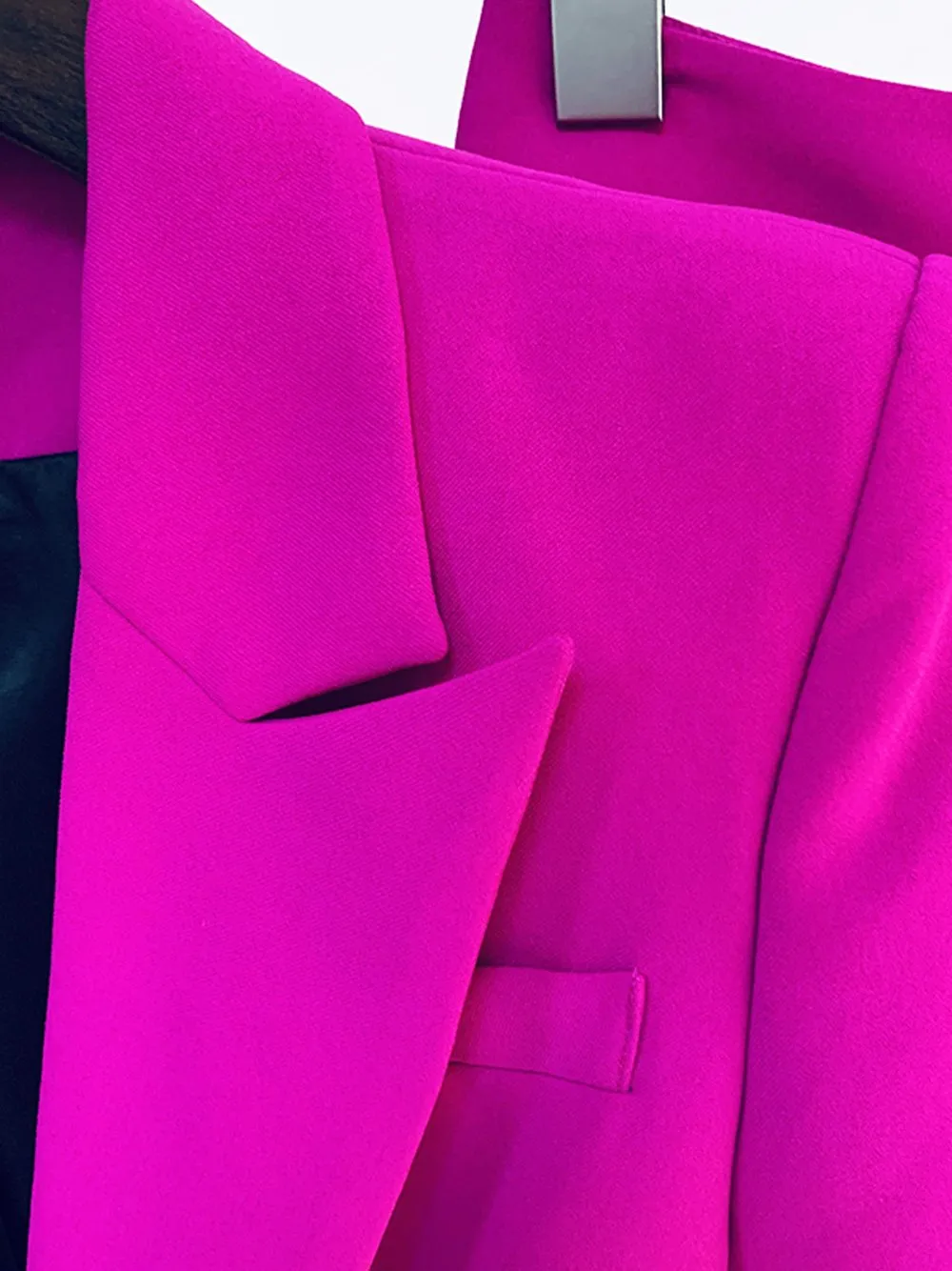 NAOMA Blazer & Flared Pants Set in Fuchsia