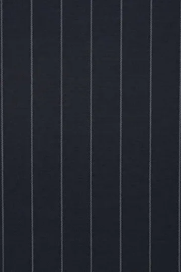 Navy Blue Fine Stripe Mandarin Collar Suit