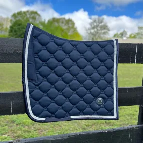 Navy Crystal Dressage Saddle Pad