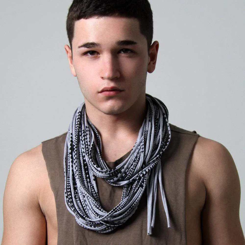 Necklush Infinity Scarf / Heather Gray & Black / Unisex