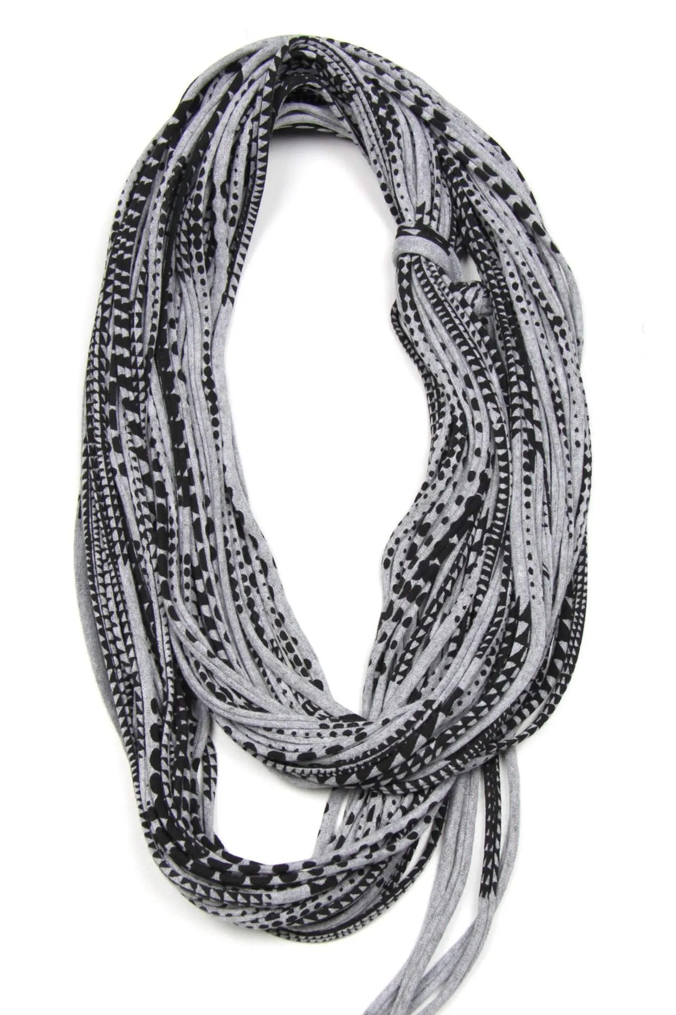 Necklush Infinity Scarf / Heather Gray & Black / Unisex