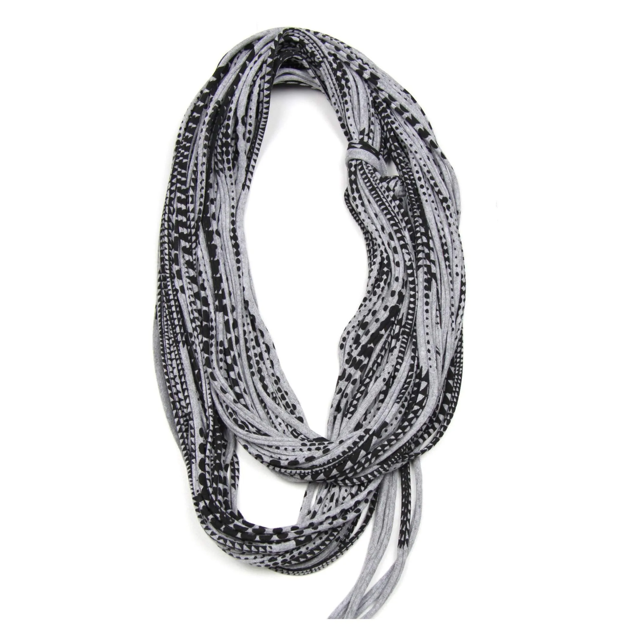 Necklush Infinity Scarf / Heather Gray & Black / Unisex