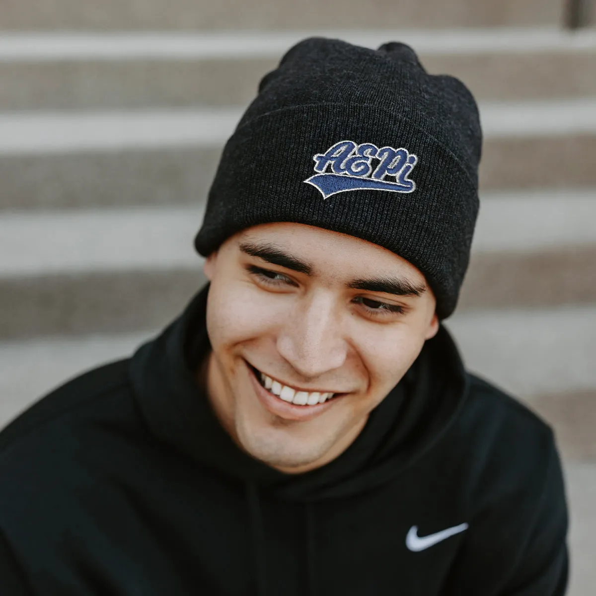 New! AEPi Signature Charcoal Beanie