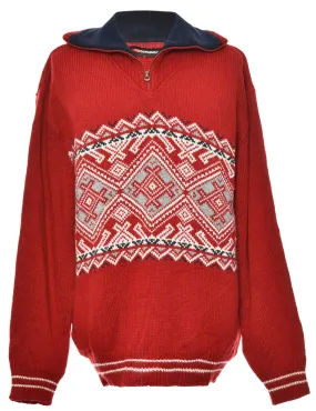 Nordic Red Jumper - L