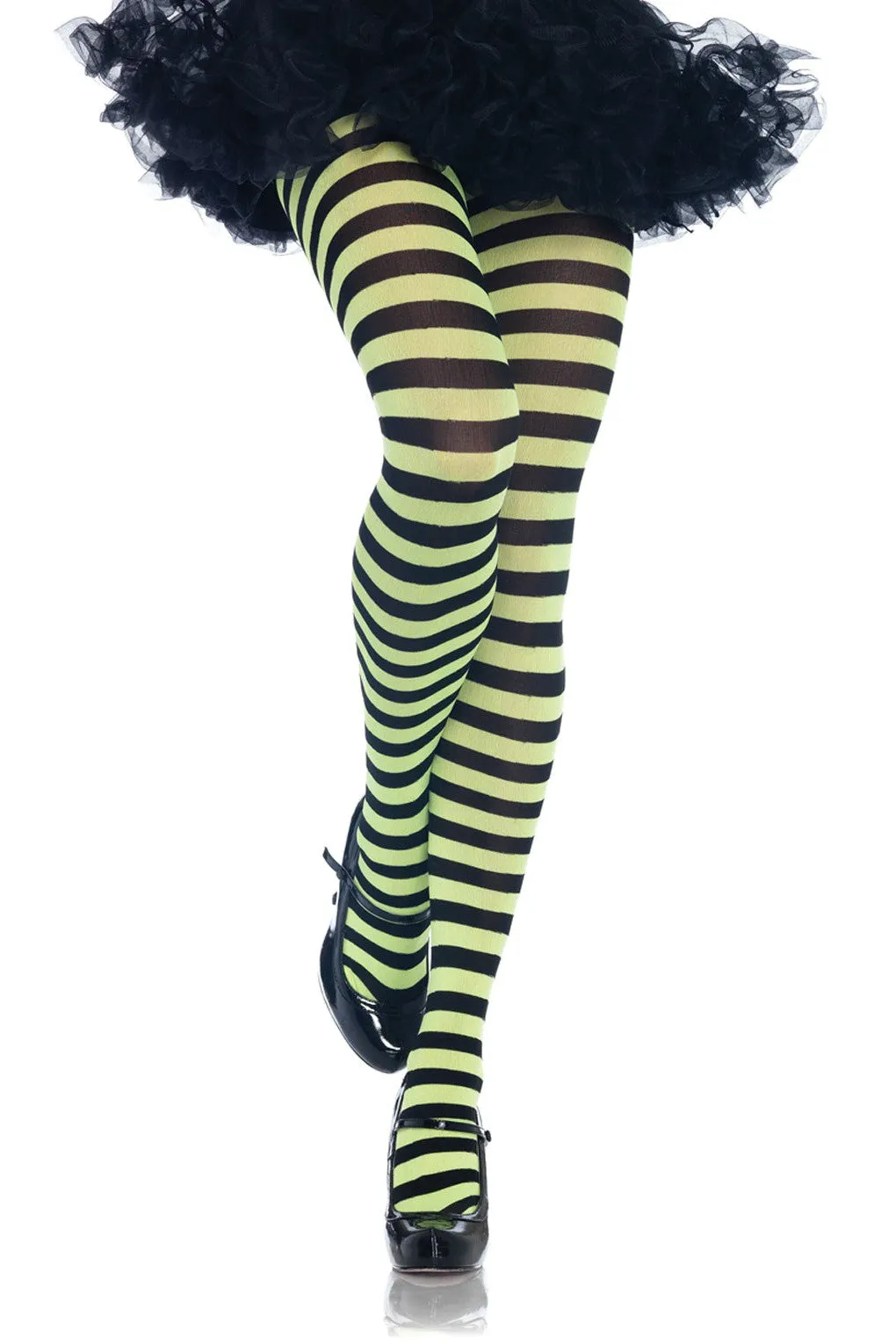 Nylon Striped Tights