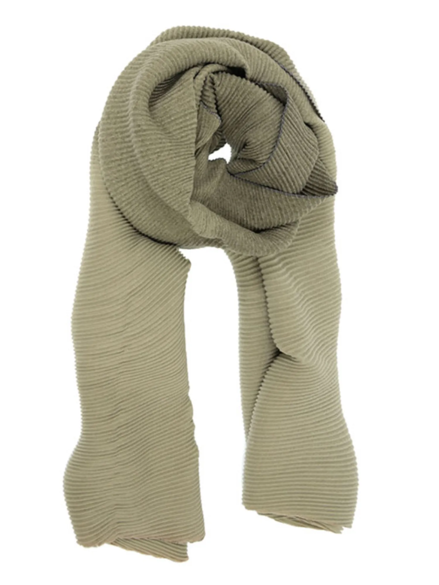 Olive Ombre Pleated Scarf