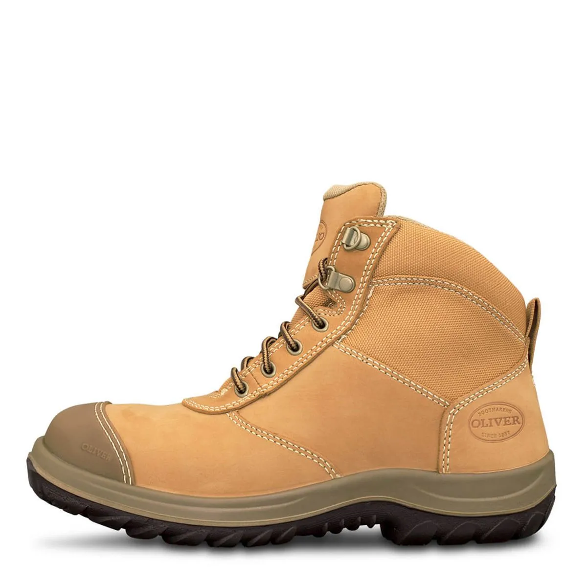 Oliver 34 Series Black or Wheat Zip Sided Safety Boot