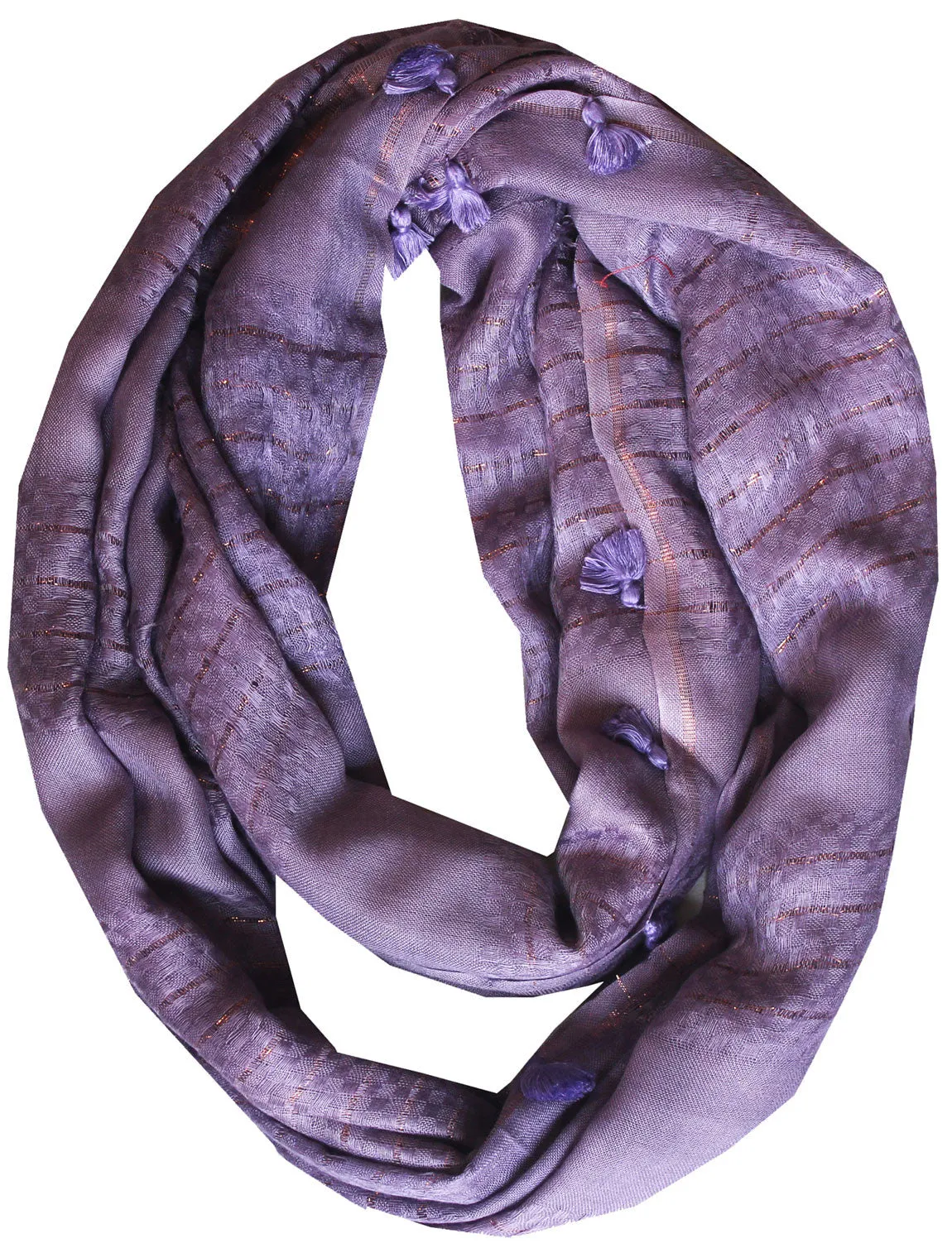 One Circle Scarves Solid Color Womens Cowl Scarf Winter Clothes (Lilac)