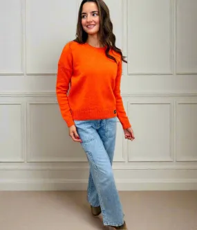 Orange Essential Crew Neck Jumper