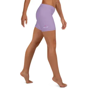 Pastel Purple Women's Shorts, Solid Color Premium Quality Short Tights-Made in USA/EU