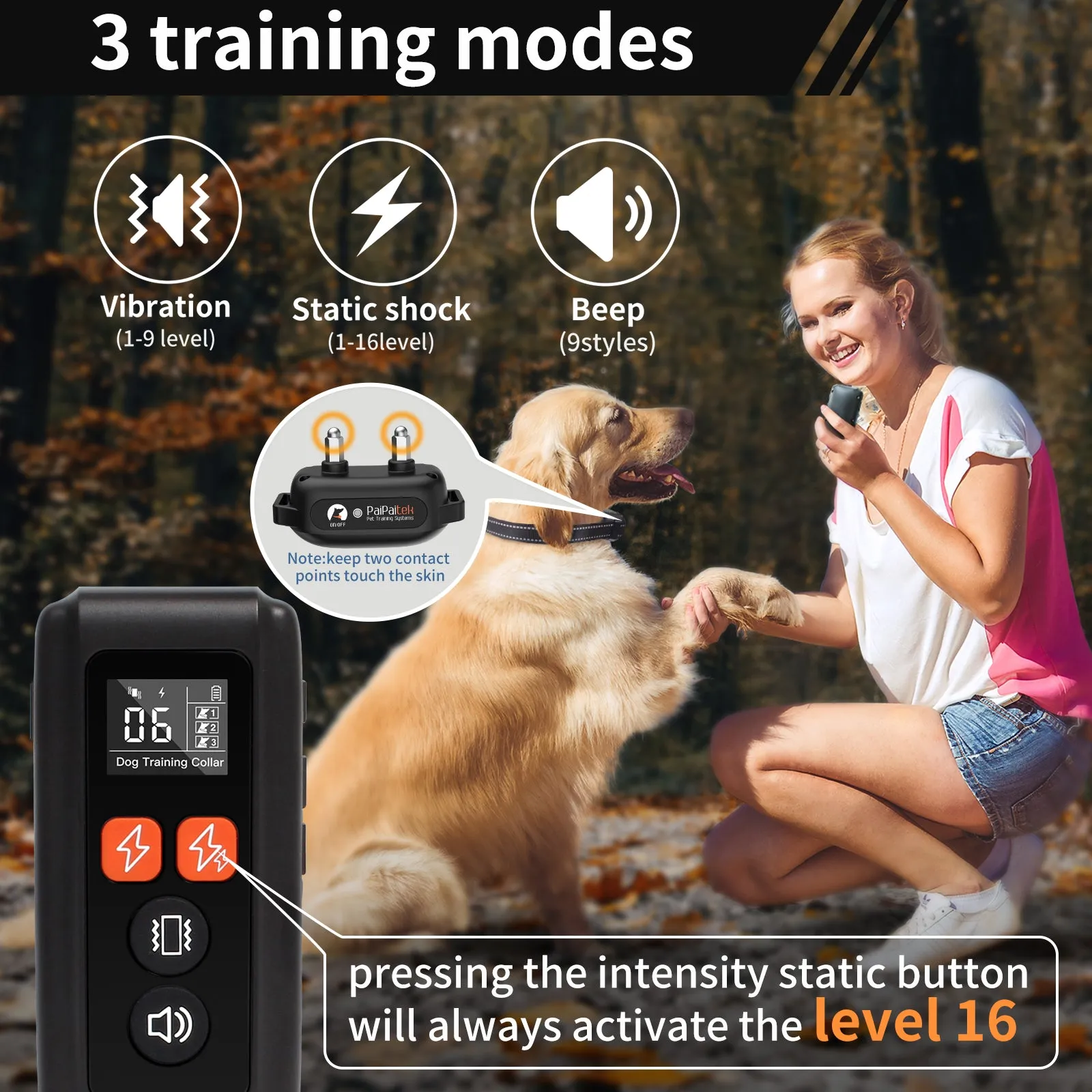 PD 517 Remote Dog Training Collar With Shock