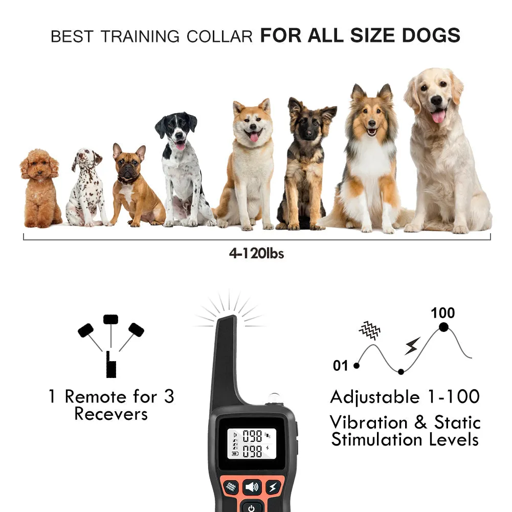 PD 529-TIO 2 IN 1 Dog Remote Training Collar And Automatic Bark Stop With Shock