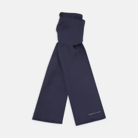 Plain Navy Silk Scarf