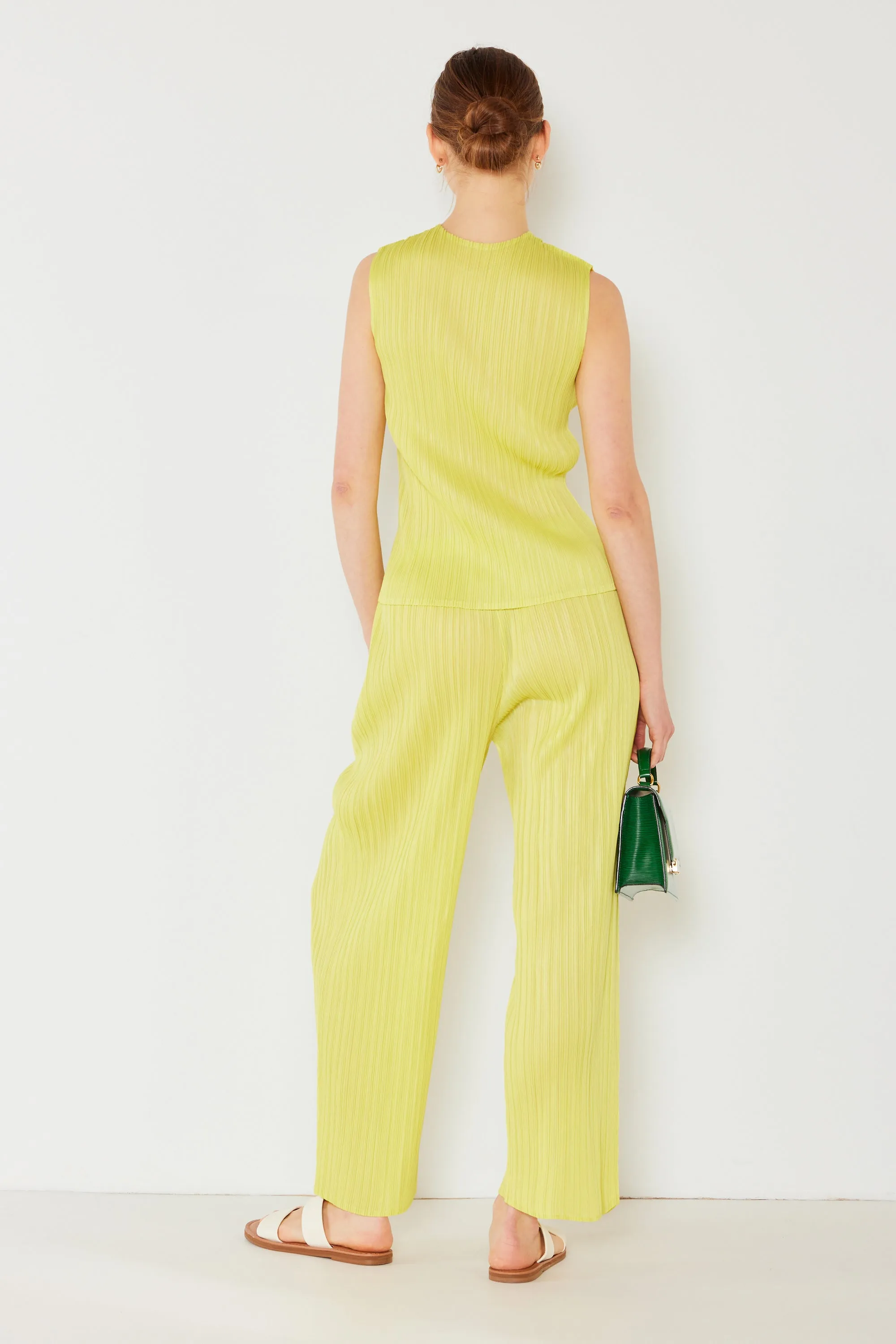 Pleated classic straight long pants - Style#P01BS