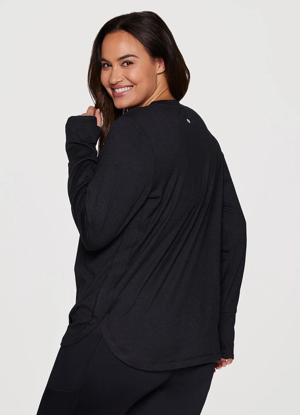 Plus Studio Practice Long Sleeve Tunic Tee