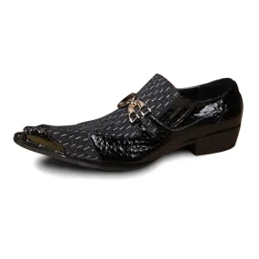 Pointed Low Top Slip on Men Oxford with Decoration