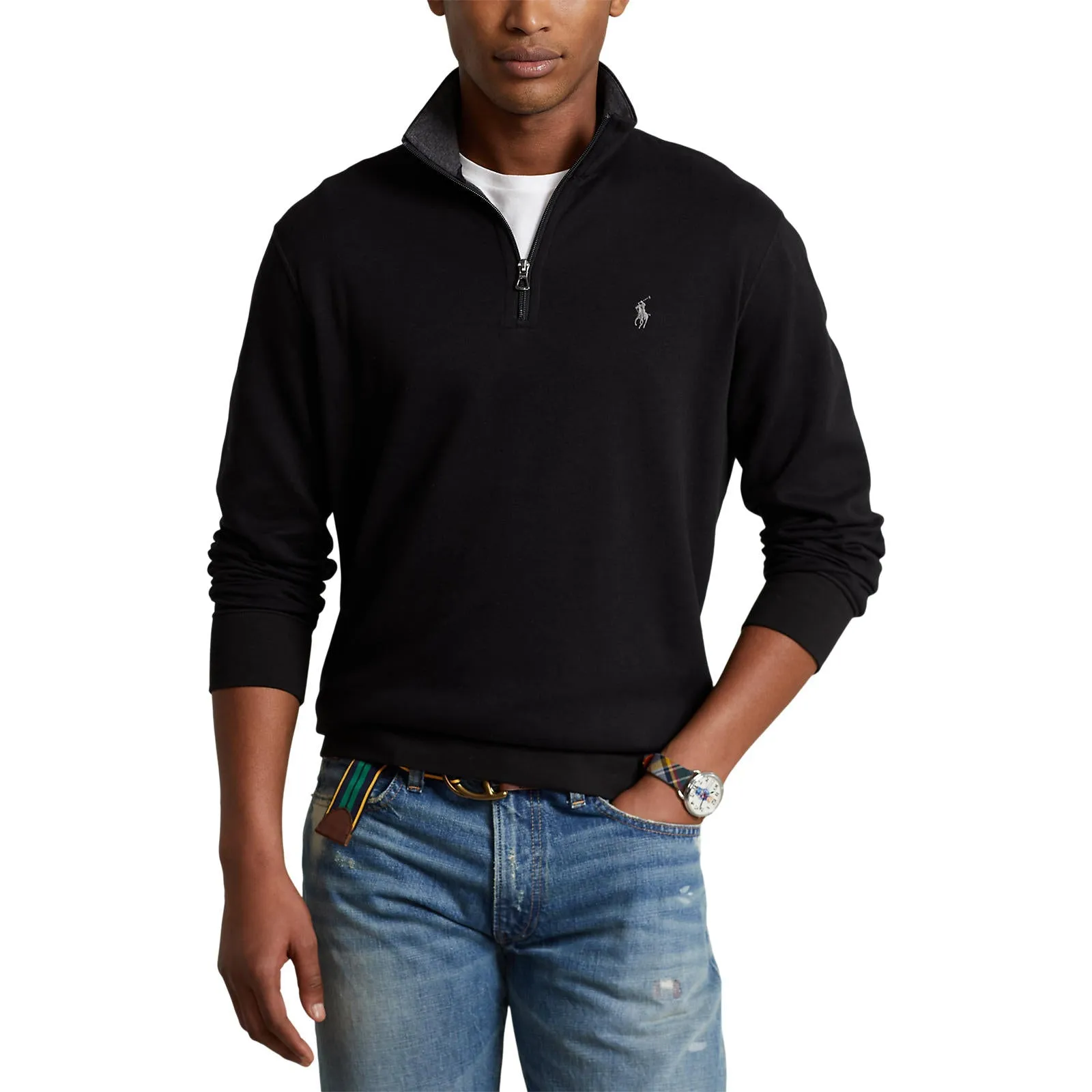 Polo Ralph Lauren - Luxury Jersey Quarter Zip Pullover - Polo Black