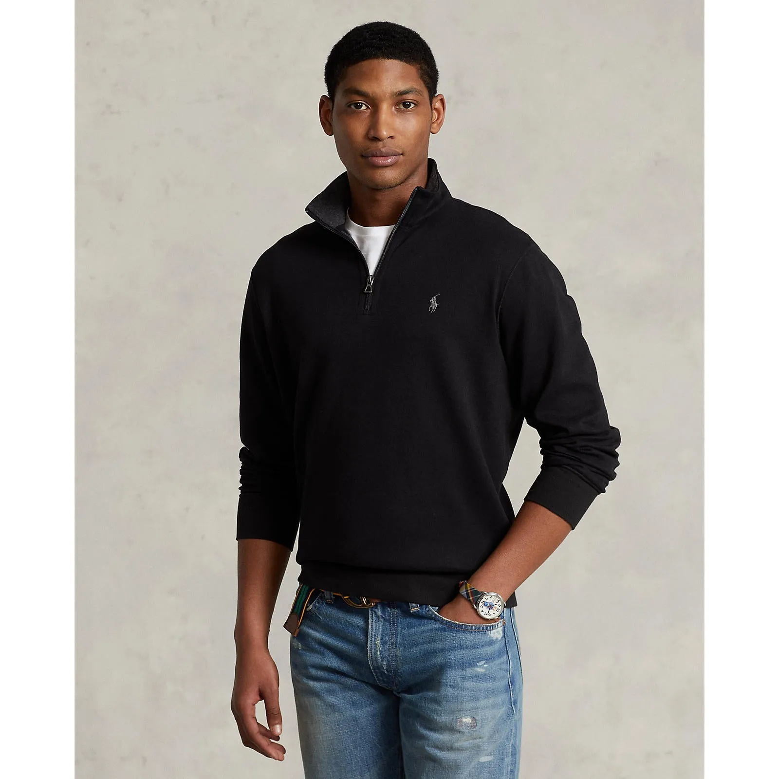 Polo Ralph Lauren - Luxury Jersey Quarter Zip Pullover - Polo Black