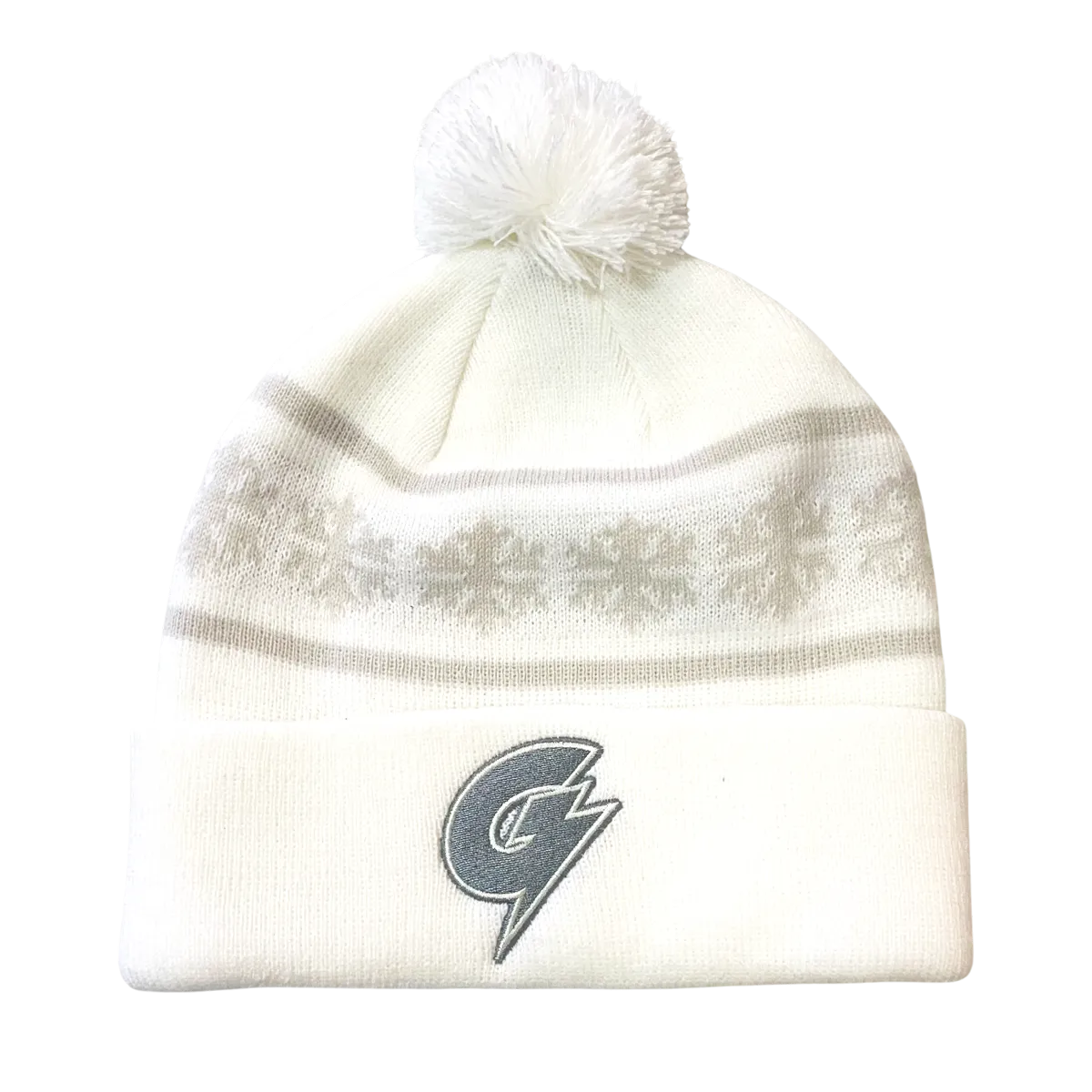 Pom Pom Beanie (White)