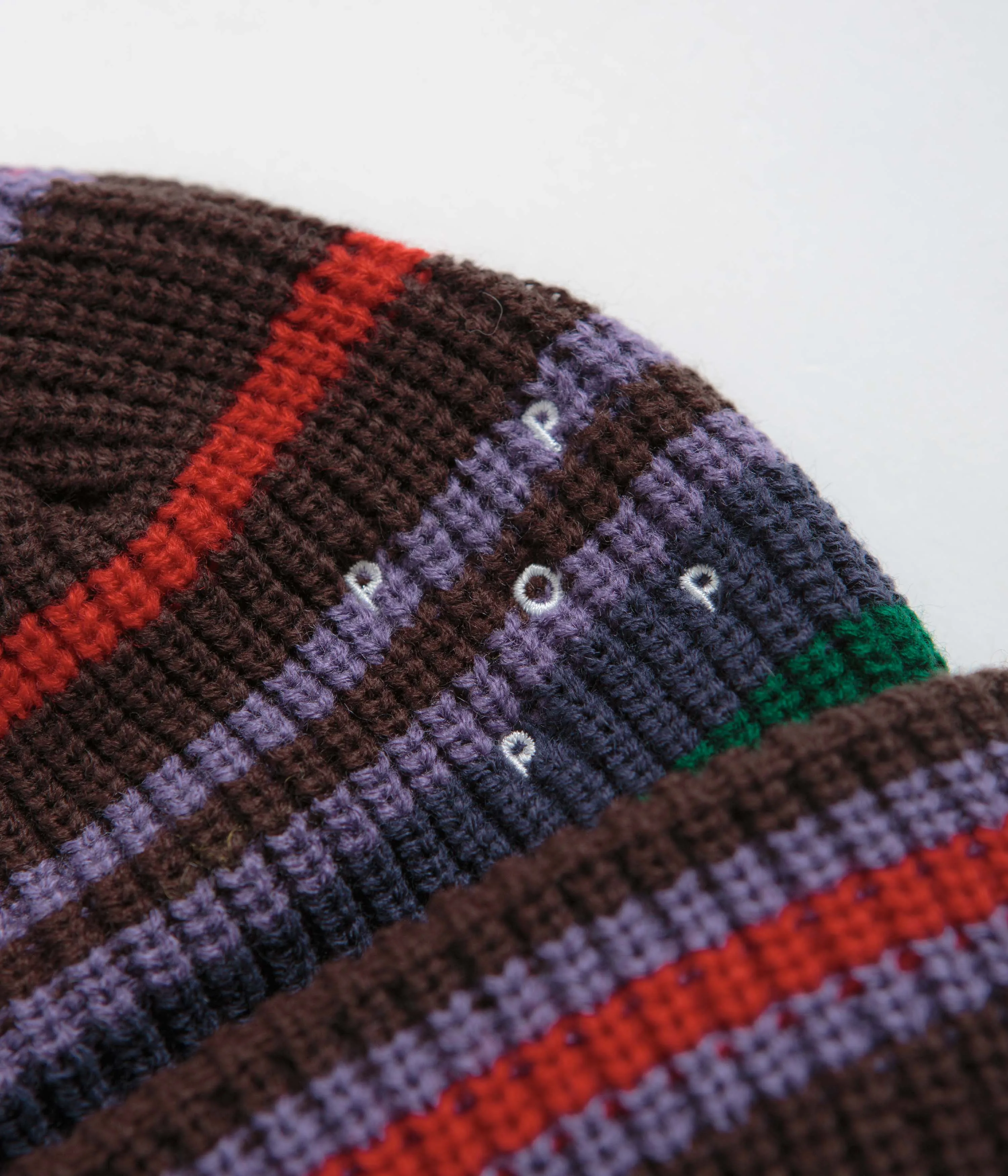 Pop Trading Company Striped Beanie - Multicolour