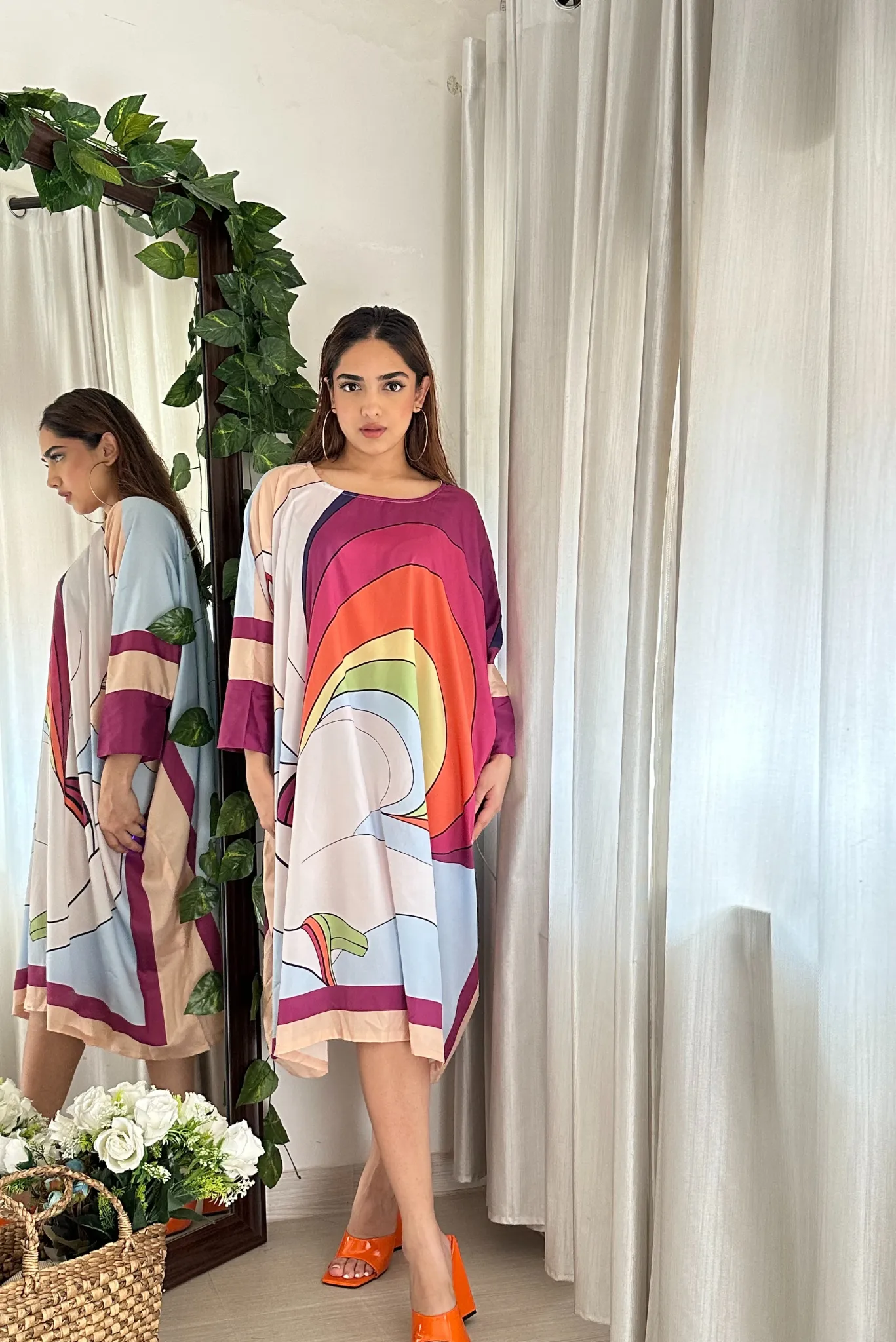 Rainbow Kaftan Dress