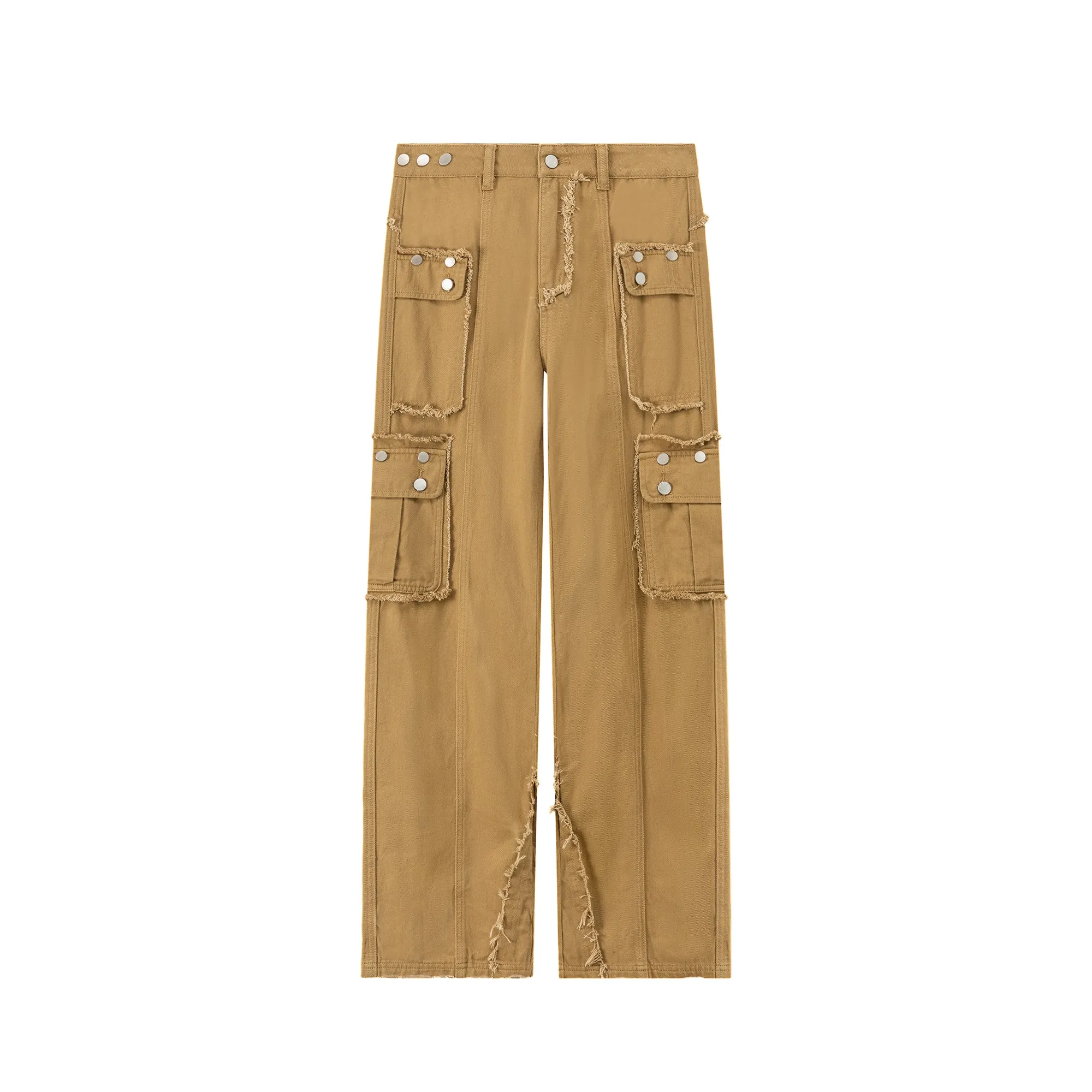 Raw Edge Wide Cargo Pants