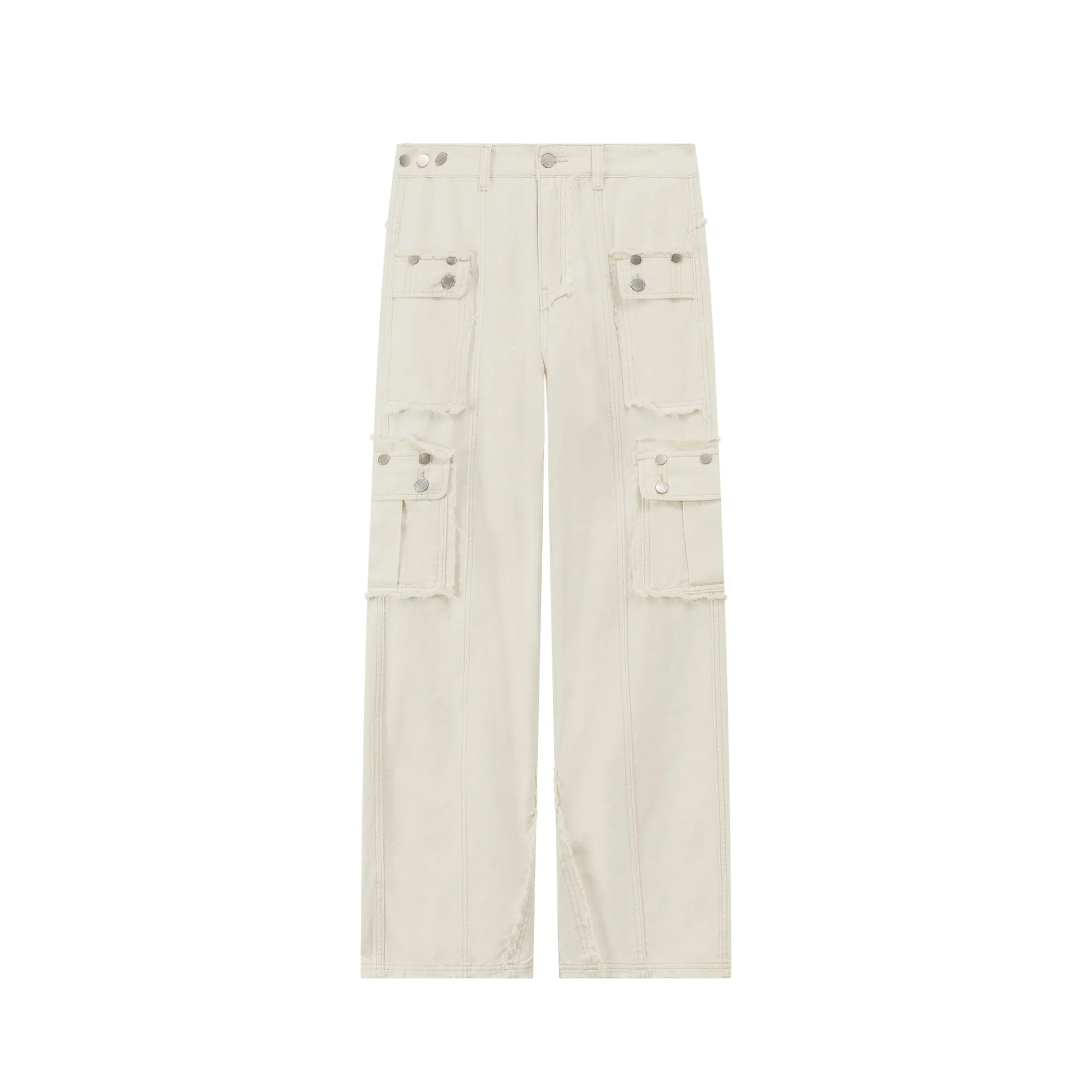 Raw Edge Wide Cargo Pants