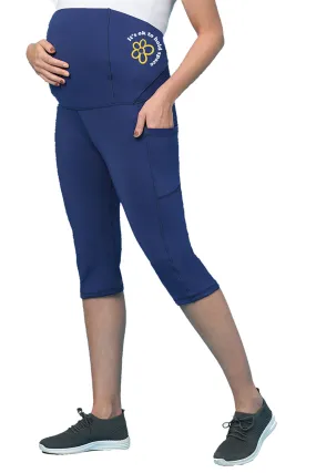 Recycled Fibre Maternity Capri_ISML013-Blue Print