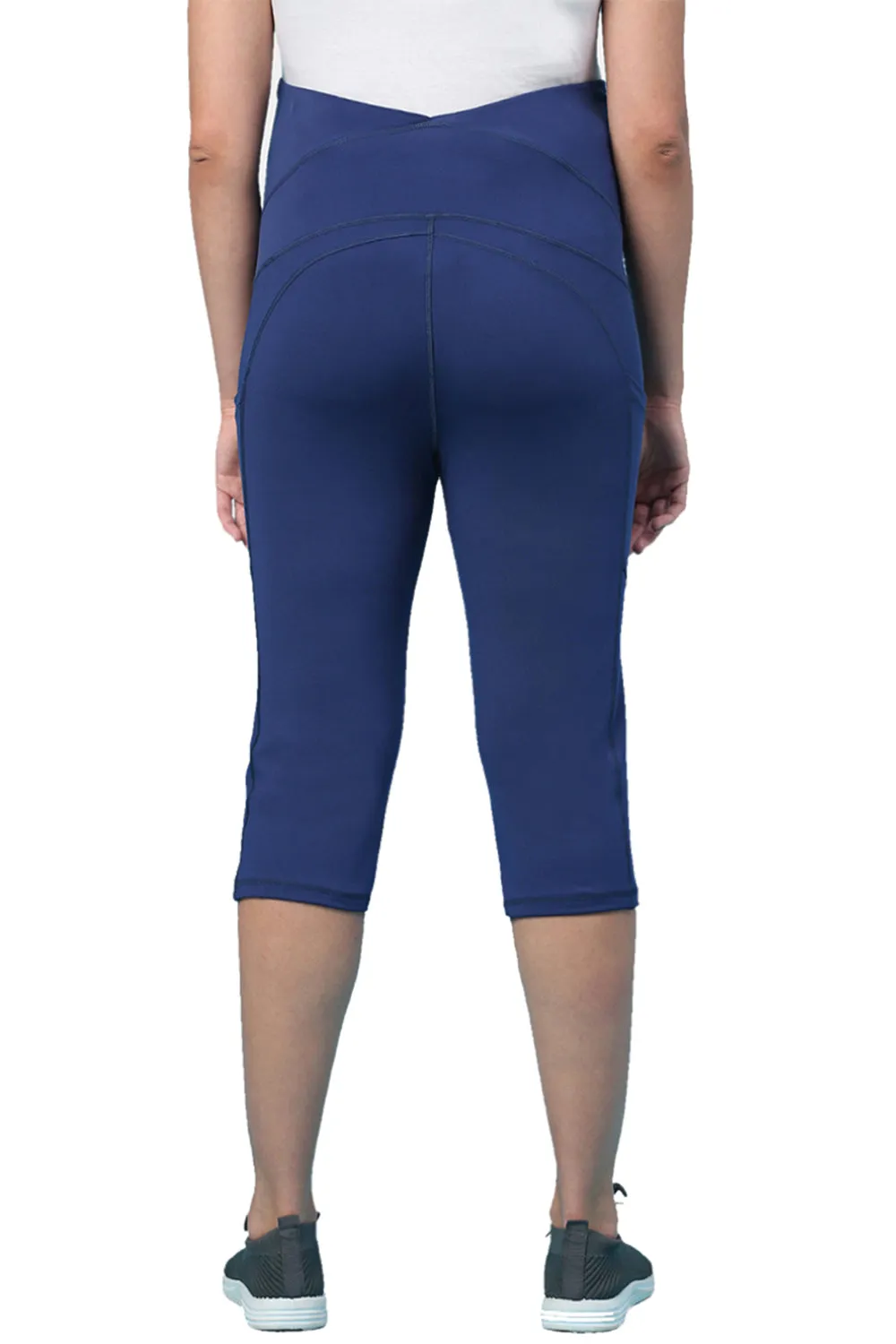 Recycled Fibre Maternity Capri_ISML013-Blue Print