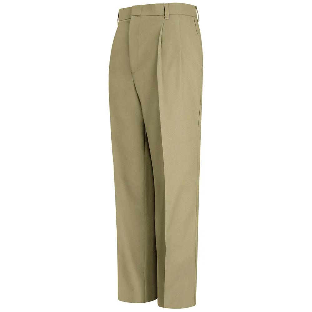 Red Kap Pleated Twill Slacks PT38 - Khaki - Big & Tall