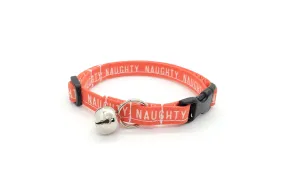 Red "Naughty" Cat Collar