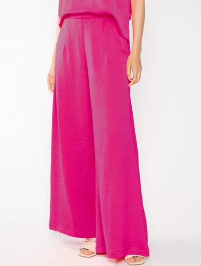 Ripley Rader Yacht Satin Crepe Pant Fuchsia