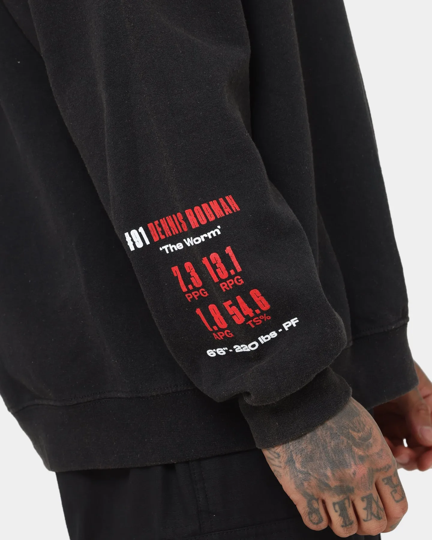 Rodman Brand Rodman Stats Crewneck Black Wash