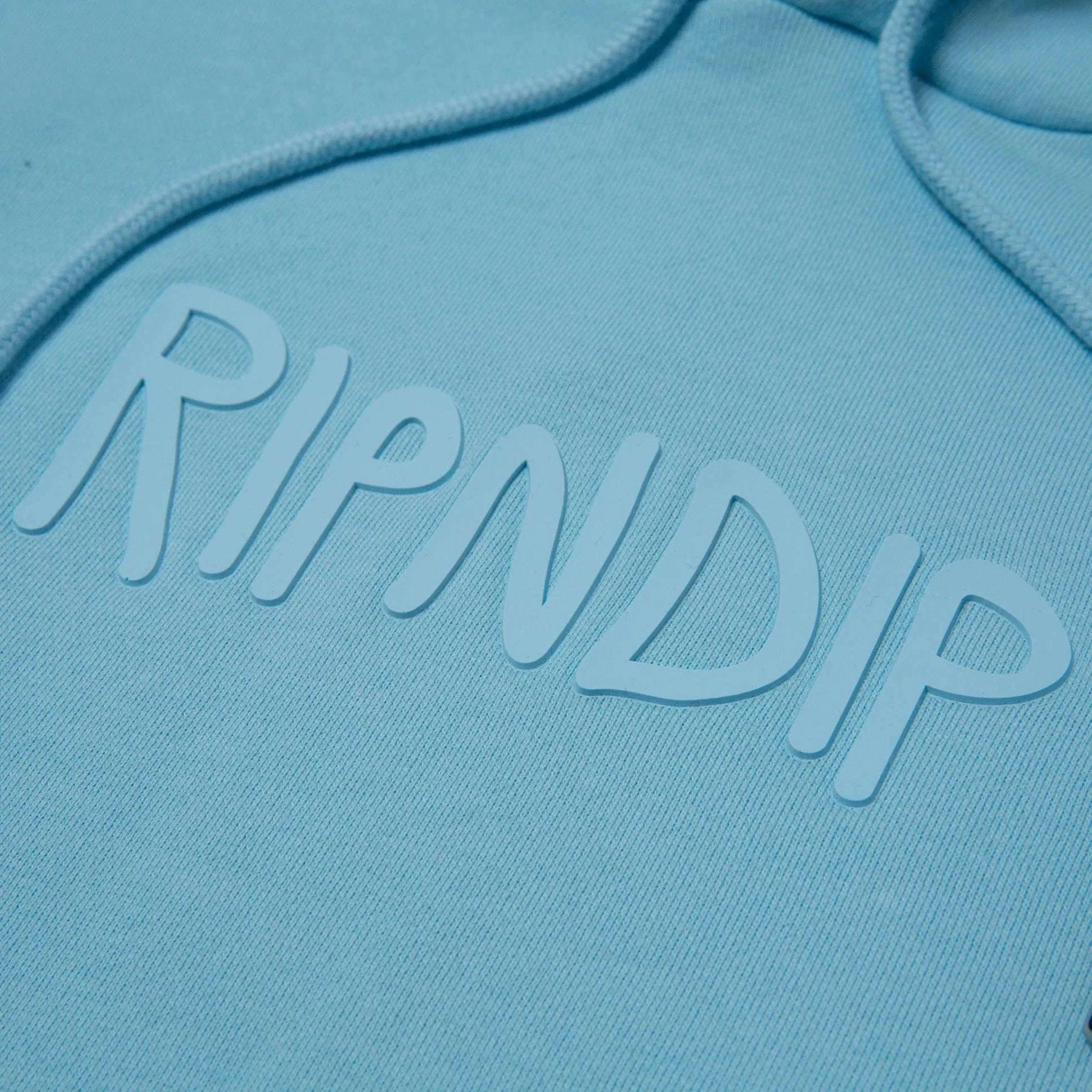 Rubber Logo Hoodie (Light Blue)