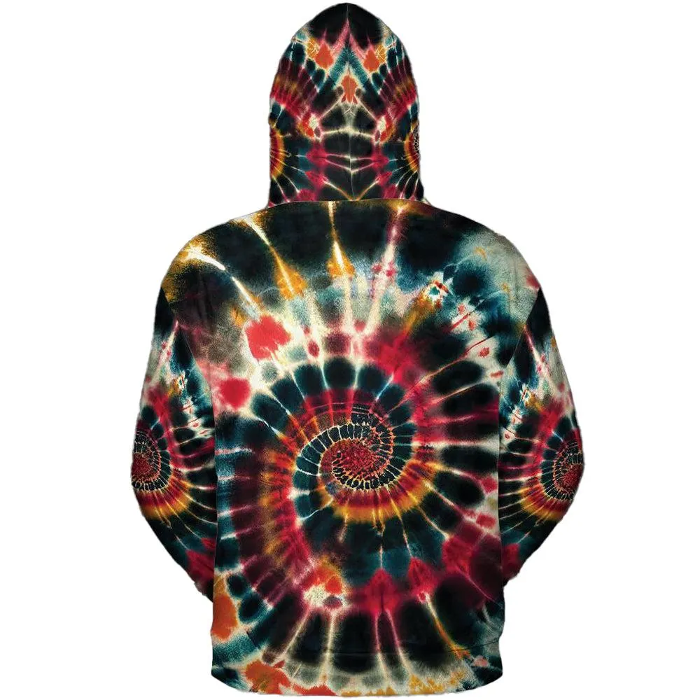 Rusty Tie Dye All Over Graphic Print wirl Hoodie