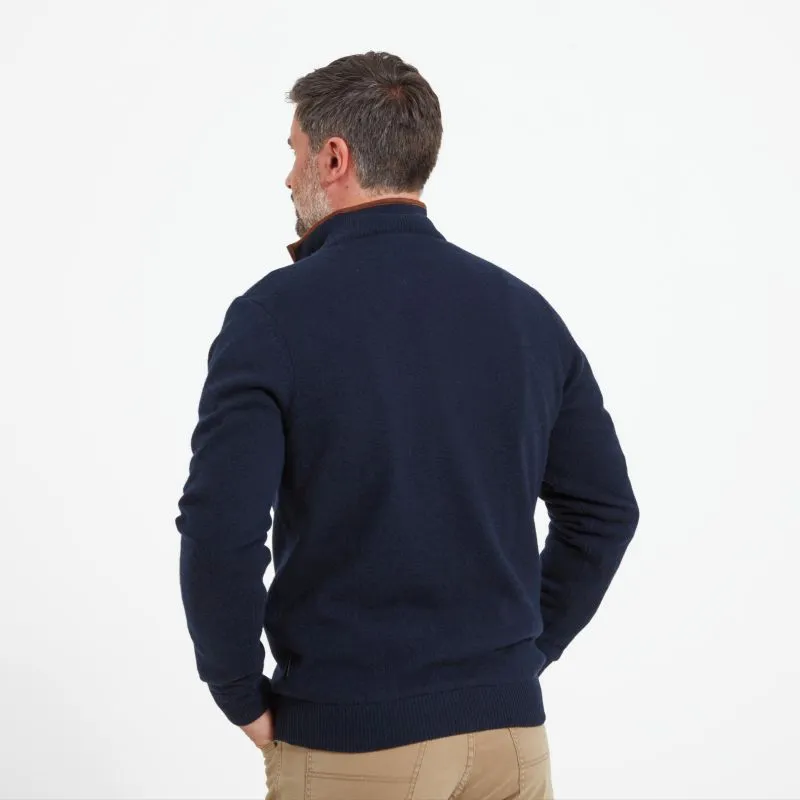 Schoffel Cotton Cashmere 1/4 Zip Jumper - Navy