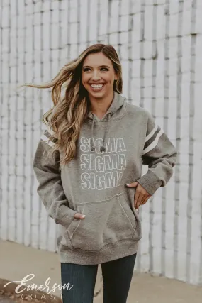 Sigma Sigma Sigma PR Striped Hoodie