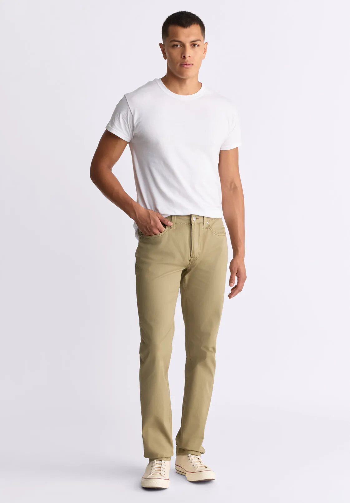 Slim Ash Men's Twill Pants, Aloe green - BM22982