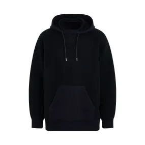 Sponge Sweat Mix Hoodie in Black