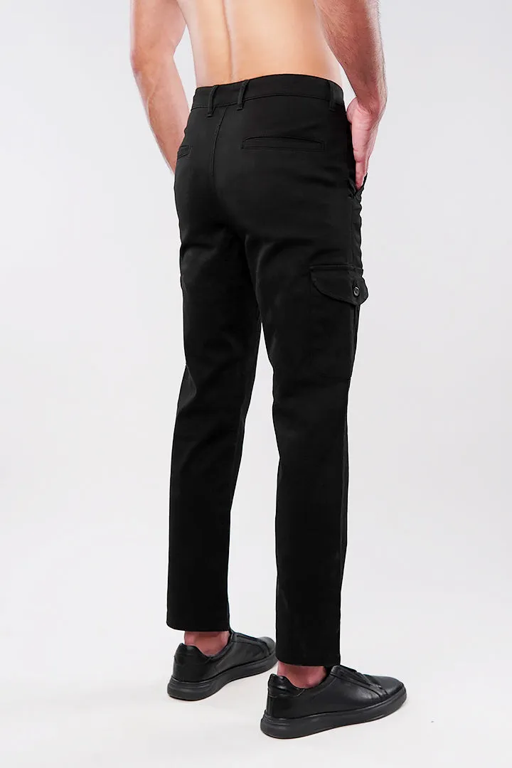 Straight Cargo Pants - Black