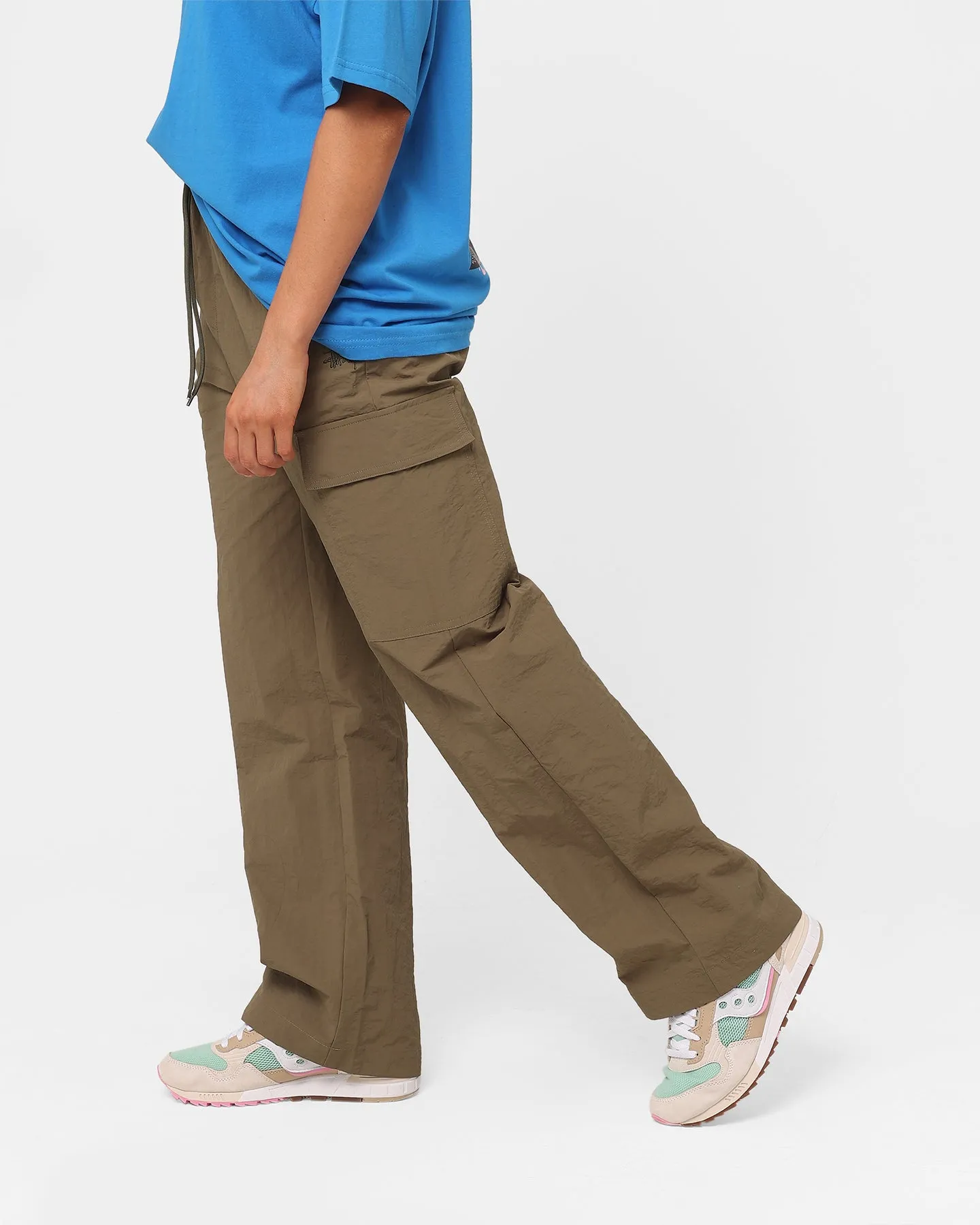 Stussy Women's Nylon Cargo Pants Dusty Green