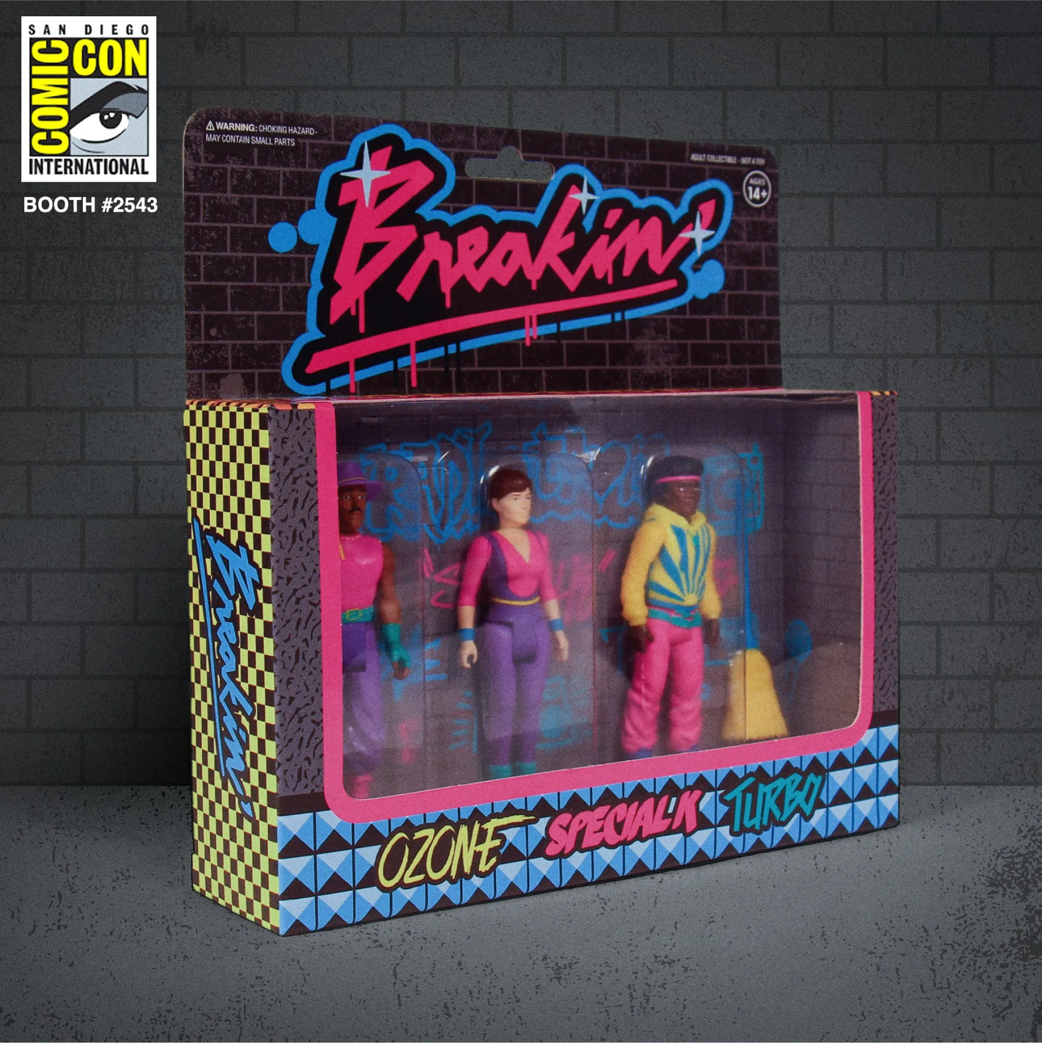 Super7 x Breakin’ ReAction Boombox Figure SDCC Set 3.75” Comic Con Exclusive Retro Toy Action Figures