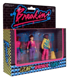 Super7 x Breakin’ ReAction Boombox Figure SDCC Set 3.75” Comic Con Exclusive Retro Toy Action Figures