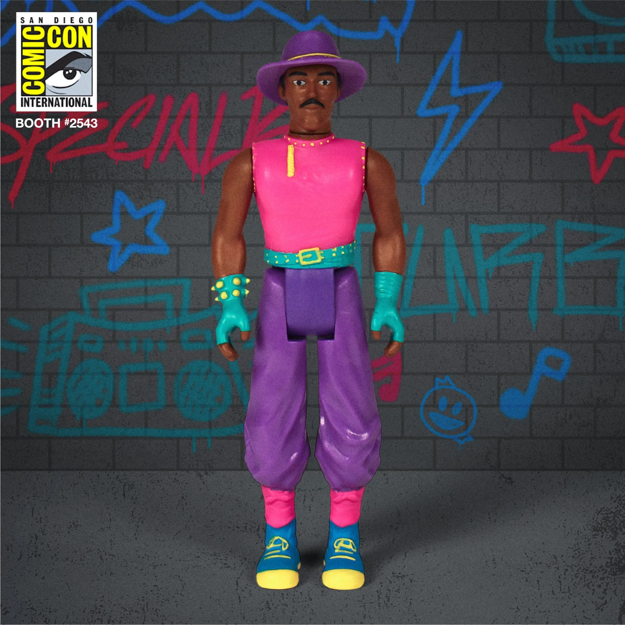 Super7 x Breakin’ ReAction Boombox Figure SDCC Set 3.75” Comic Con Exclusive Retro Toy Action Figures