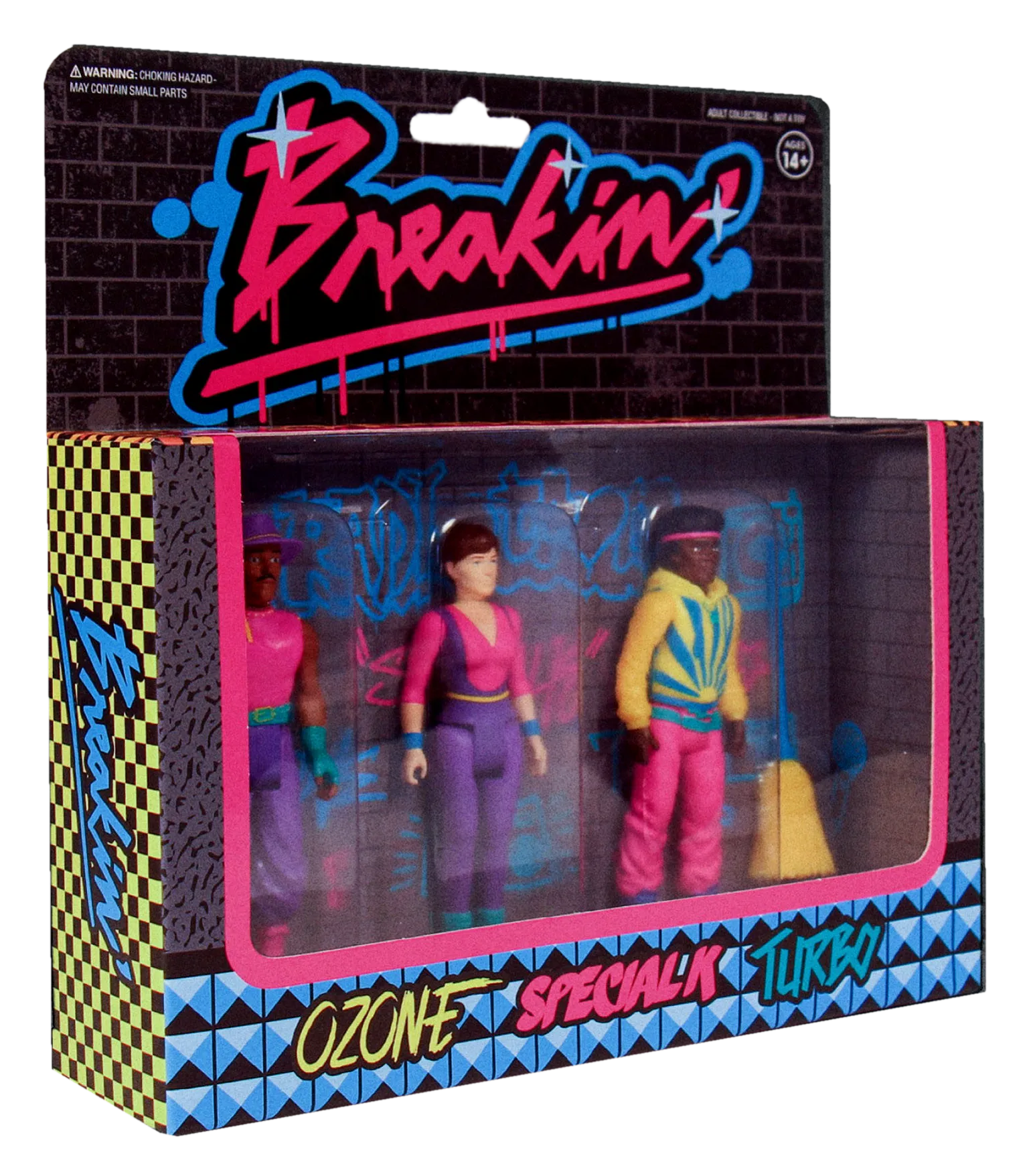 Super7 x Breakin’ ReAction Boombox Figure SDCC Set 3.75” Comic Con Exclusive Retro Toy Action Figures