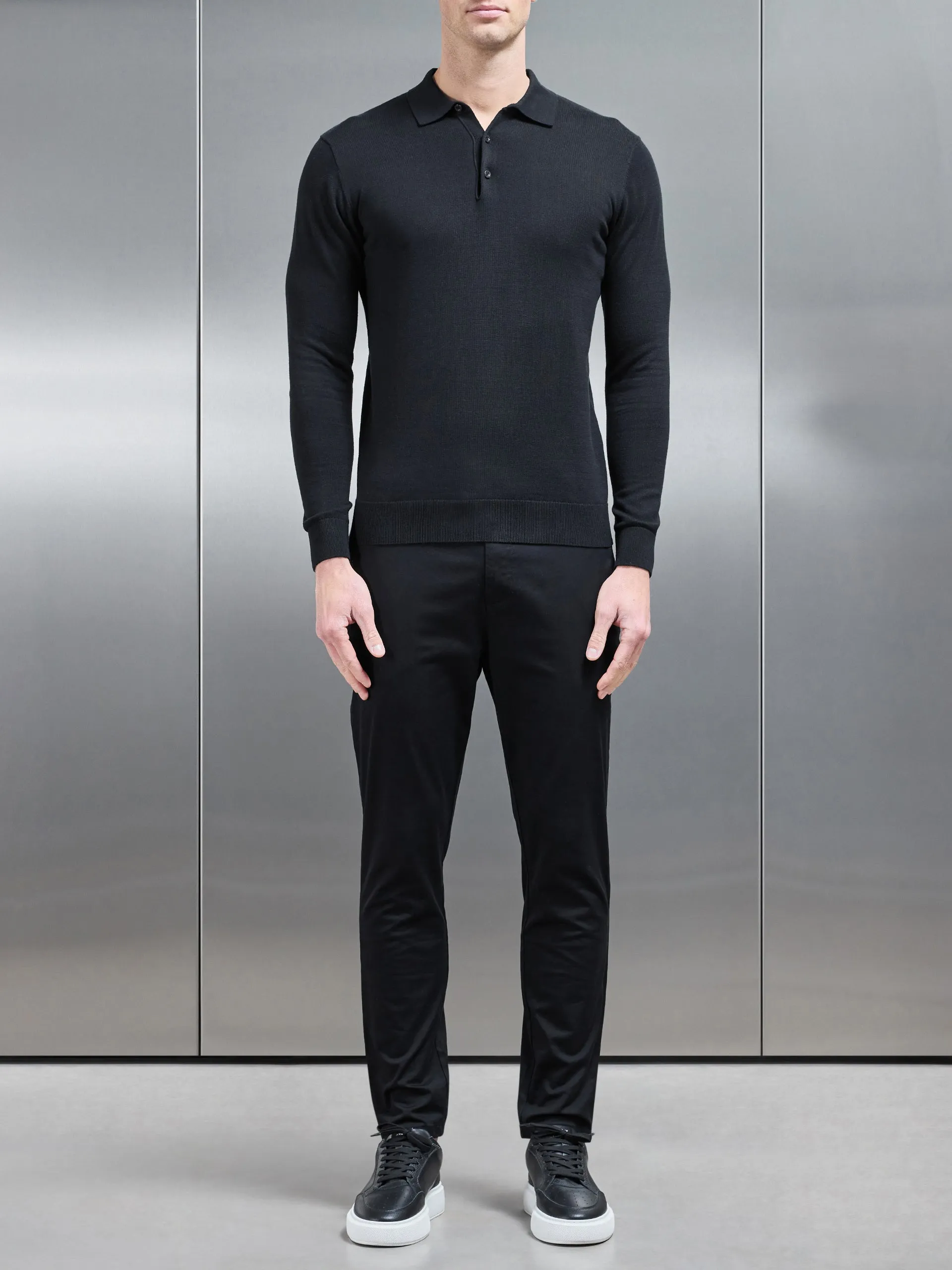 Tailored Chino Trouser in Black